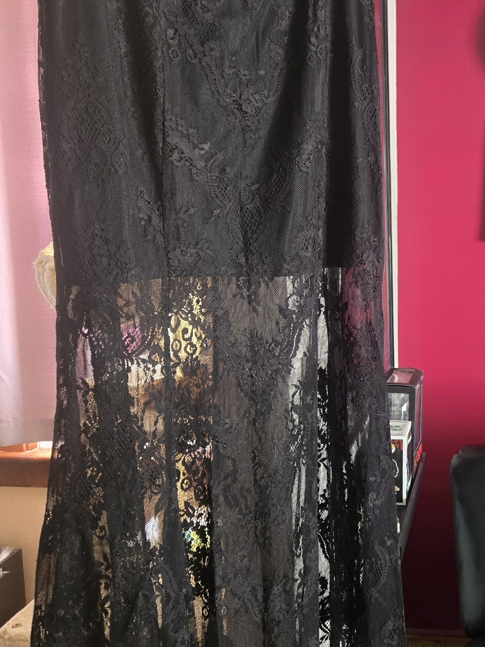 Killstar Black Lace Maxi Skirt, Xl